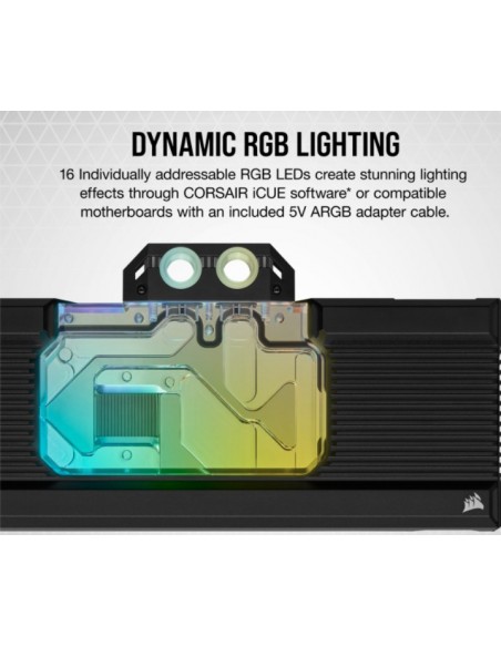 Corsair Hydro X Series XG7 RGB Tarjeta gráfica Bloque de agua Negro