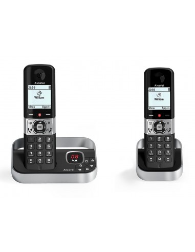 Alcatel F890 Voice Duo zwart Teléfono DECT Identificador de llamadas Negro, Plata