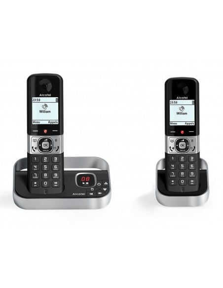 Alcatel F890 Voice Duo zwart Teléfono DECT Identificador de llamadas Negro, Plata