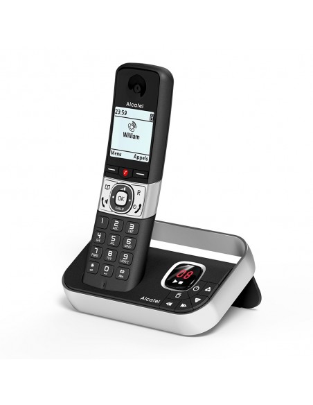 Alcatel F890 Voice Duo zwart Teléfono DECT Identificador de llamadas Negro, Plata