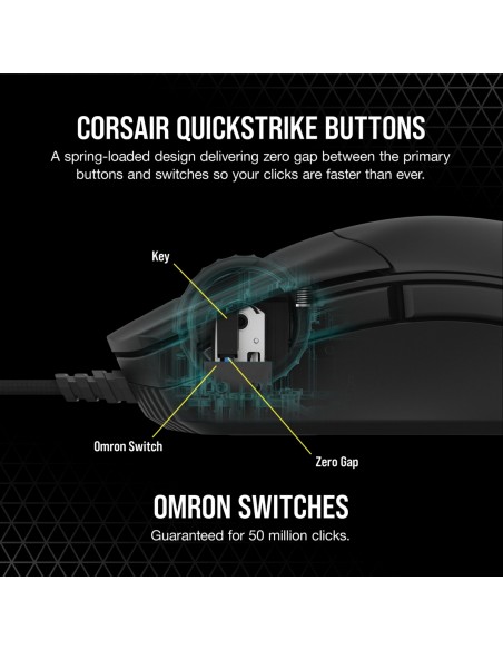 Corsair SABRE RGB PRO ratón mano derecha USB tipo A Óptico 18000 DPI
