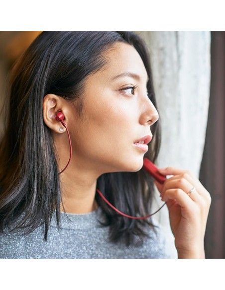 Pioneer C4 Wireless Auriculares Dentro de oído, Banda para cuello MicroUSB Bluetooth Rojo