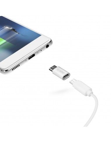SBS TEADAPTC cambiador de género para cable USB Type-C 2.0 USB micro B Blanco