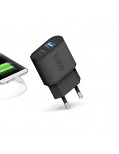 SBS TETRUSBTC3AUL cargador de dispositivo móvil Negro Interior