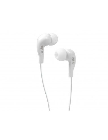 SBS TEINEARWL auricular y casco Auriculares Dentro de oído Conector de 3,5 mm Blanco