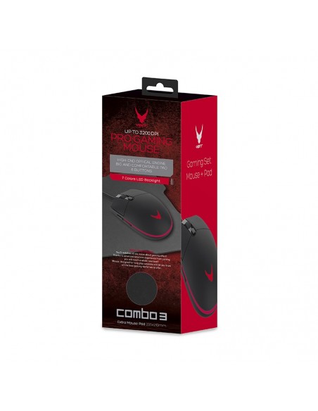 Omega VSETMPX5 ratón Ambidextro Óptico 3200 DPI