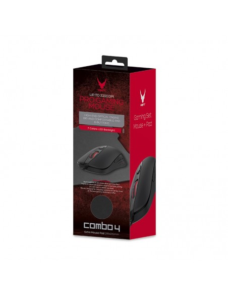 Omega VSETMPX6 ratón Ambidextro Óptico 3200 DPI