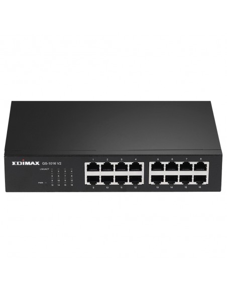 Edimax GS-1016 V2 switch Gestionado Gigabit Ethernet (10 100 1000) Negro