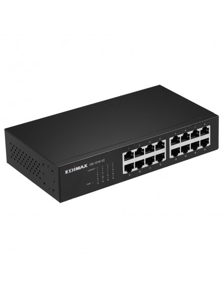 Edimax GS-1016 V2 switch Gestionado Gigabit Ethernet (10 100 1000) Negro