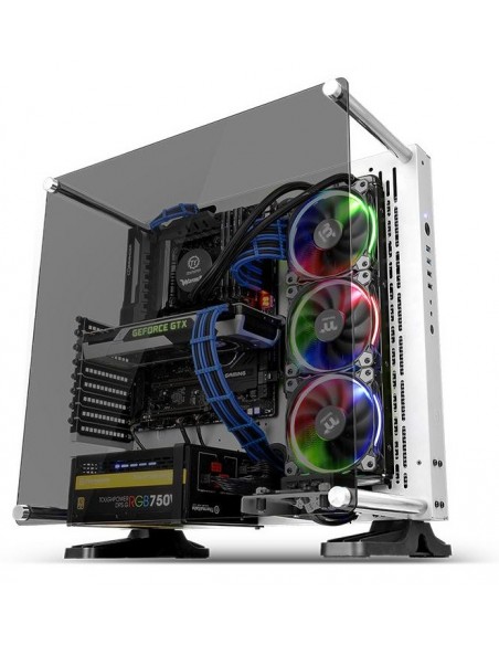 Thermaltake Core P3 TG Snow Midi Tower Transparente, Blanco
