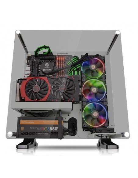 Thermaltake Core P3 TG Snow Midi Tower Transparente, Blanco