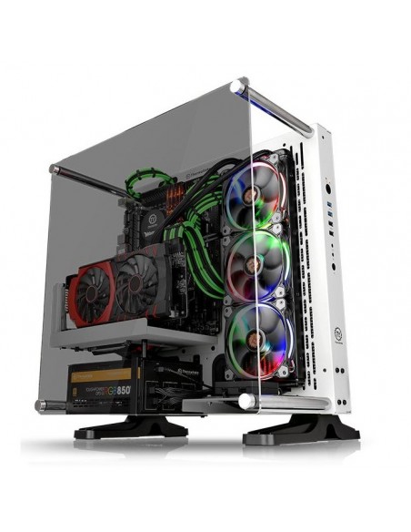 Thermaltake Core P3 TG Snow Midi Tower Transparente, Blanco