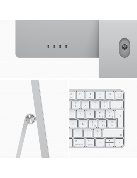 Apple iMac 61 cm (24") 4480 x 2520 Pixeles Apple M 8 GB 256 GB SSD PC todo en uno macOS Big Sur Wi-Fi 6 (802.11ax) Plata