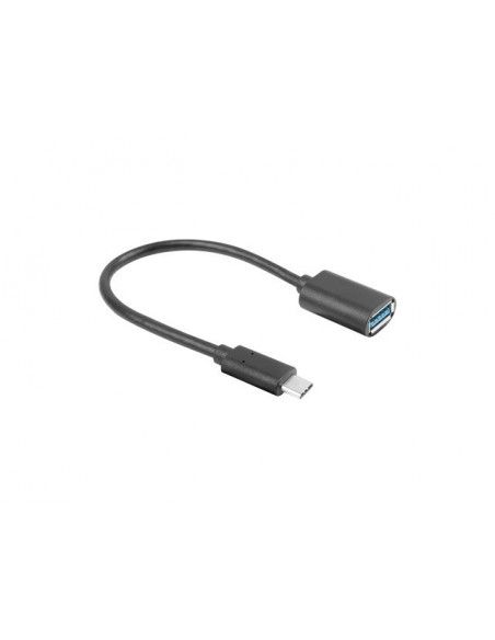 Lanberg AD-UC-UA-04 cable USB 0,15 m USB 3.2 Gen 1 (3.1 Gen 1) USB A USB C Negro
