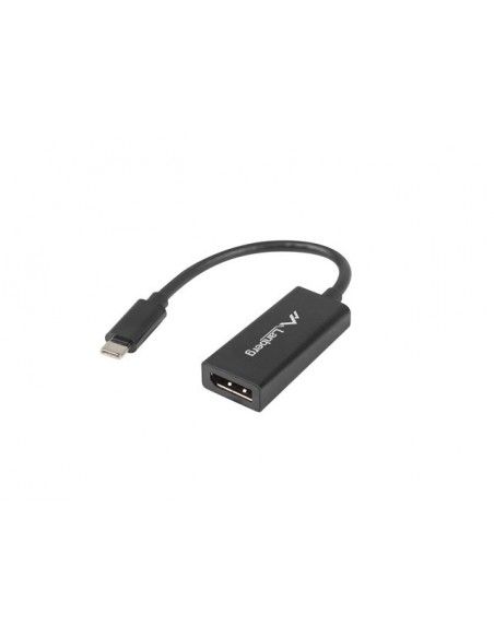 Lanberg AD-UC-DP-01 adaptador de cable de vídeo 0,15 m USB Tipo C DisplayPort Negro