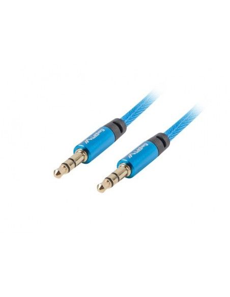 Lanberg CA-MJMJ-10CU-0030-BL cable de audio 3 m 3,5mm Azul