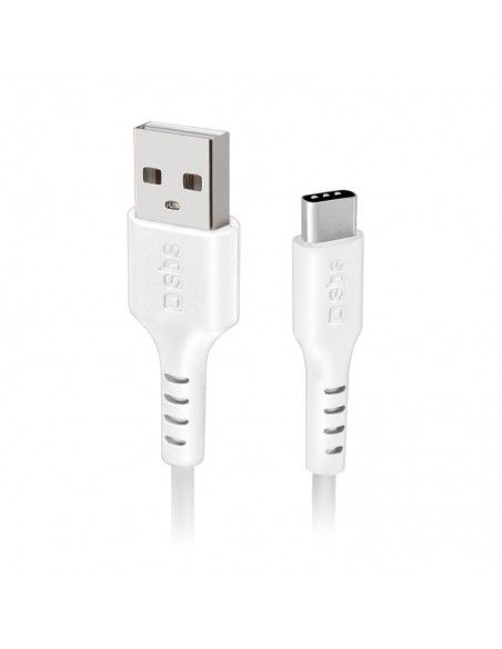 SBS TECABLEMICROC15W cable USB 1,5 m USB 2.0 USB A USB C Blanco