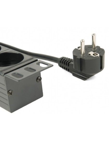 Gembird EG-PDU-014 unidad de distribución de energía (PDU) 8 salidas AC 1U Negro