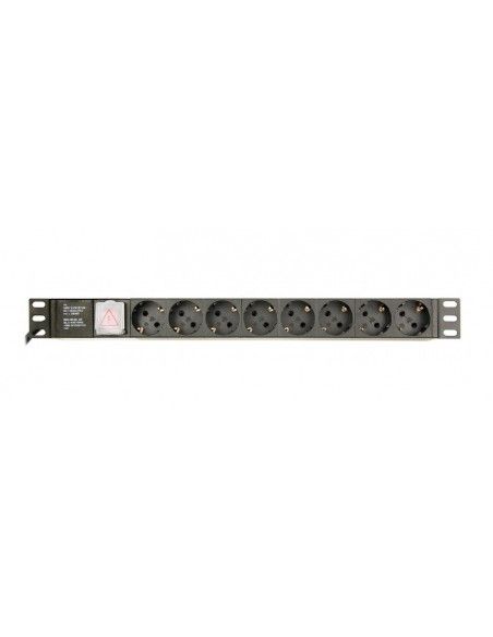 Gembird EG-PDU-014 unidad de distribución de energía (PDU) 8 salidas AC 1U Negro