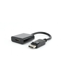 Gembird AB-DPM-HDMIF-002 adaptador de cable de vídeo 0,1 m DisplayPort HDMI Negro