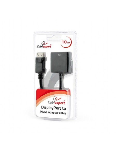 Gembird AB-DPM-HDMIF-002 adaptador de cable de vídeo 0,1 m DisplayPort HDMI Negro