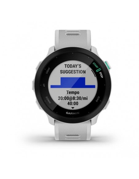 Garmin Forerunner 55 reloj deportivo Bluetooth 208 x 208 Pixeles Negro, Blanco