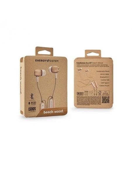 AURICULARES MICRO ENERGY SISTEM ECO BT BEECH WOOD - Imagen 3