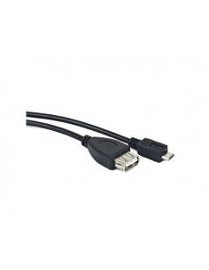 Lanberg OEM-0006 cable USB 0,15 m USB 2.0 USB A Micro-USB B Negro