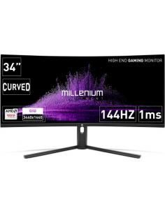 MONITOR GAM MILLENIUM 34" CURVO FHD,IPS, 165hz,3440x1440,1ms,HDMI,Display Port,21:9,WHITE - Imagen 1