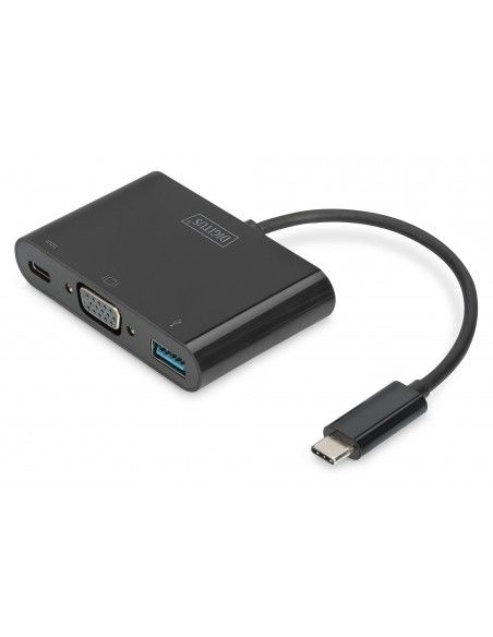 Digitus Adaptador multipuerto USB Type-C™ VGA, 3 puertos