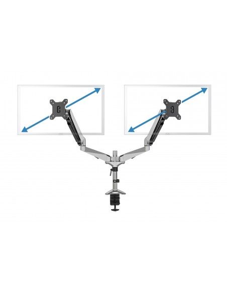 Digitus Soporte universal de mesa para monitor doble con resorte de gas