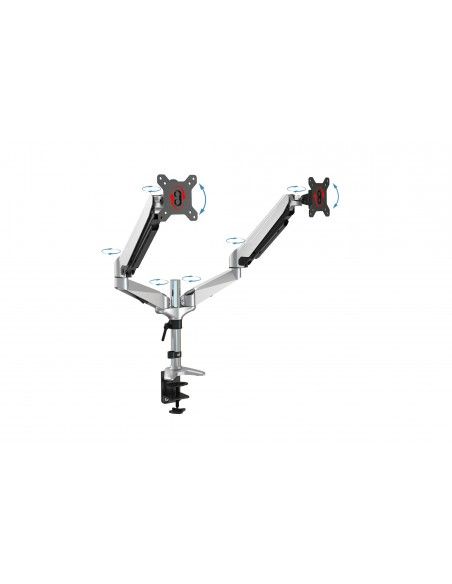 Digitus Soporte universal de mesa para monitor doble con resorte de gas
