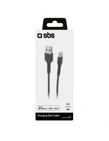 SBS TECABLEUSBIP589K cable USB 1 m USB 2.0 USB A Lightning Negro