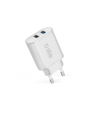 SBS TETR2USB21AWFAST cargador de dispositivo móvil Blanco Interior