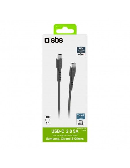 SBS TECABLETC5AK cable USB 1 m USB 2.0 USB C Negro