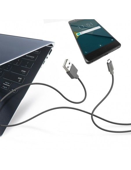 SBS TECABLETC15BDG cable USB 1,5 m USB 2.0 USB A USB C Gris