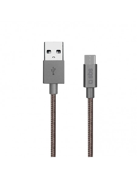 SBS TECABLETC15BDG cable USB 1,5 m USB 2.0 USB A USB C Gris
