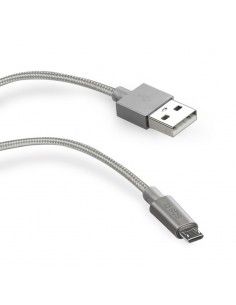 SBS TECABLEMICROBS cable USB 1 m USB 2.0 USB A Micro-USB A Plata