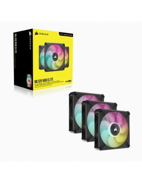 Corsair CO-9050113-WW ventilador de PC Carcasa del ordenador 12 cm Negro 3 pieza(s)