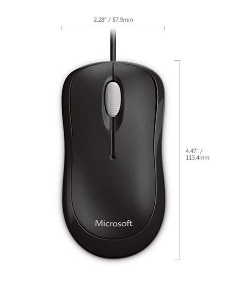 Microsoft 4YH-00007 ratón Ambidextro USB tipo A Óptico 800 DPI