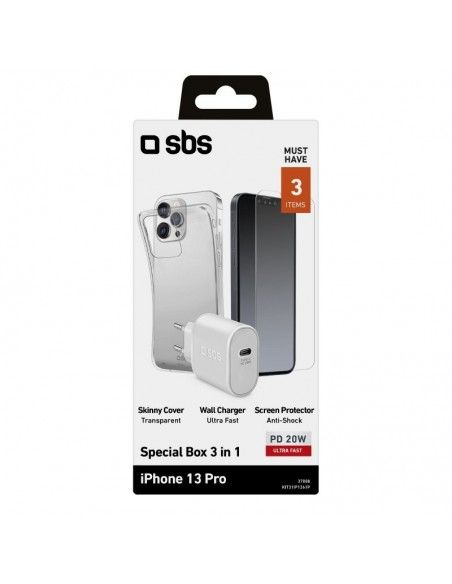 SBS KIT31IP1361P kit arrancador para teléfono móvil Transparente, Blanco