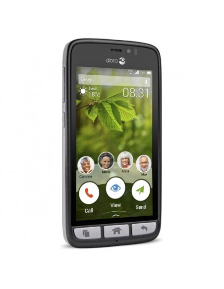 Doro Liberto 8031 11,4 cm (4.5") SIM única Android 5.1 4G MicroUSB 8 GB 2000 mAh Negro, Acero inoxidable