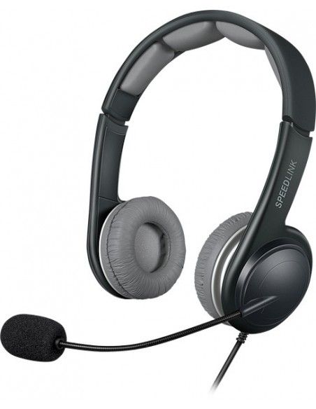 SPEEDLINK SONID Auriculares Alámbrico Diadema Oficina Centro de llamadas Negro