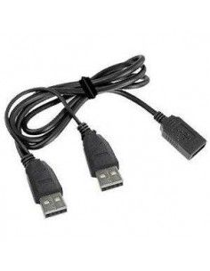 Gembird 0.9m 2x USB 2.0 A M FM cable USB 0,9 m 2 x USB A USB A Negro