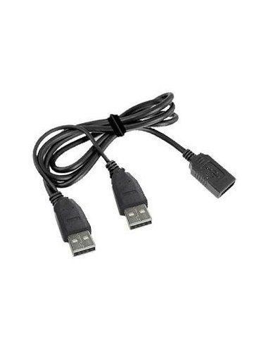 Gembird 0.9m 2x USB 2.0 A M FM cable USB 0,9 m 2 x USB A USB A Negro