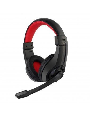 Gembird GHS-01 auricular y casco Auriculares Alámbrico Diadema Juego Negro, Rojo