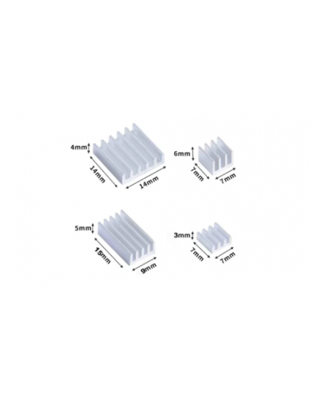 RASPBERRY DISIPADOR, PACK COMPATIBLE PI 4 - Imagen 1