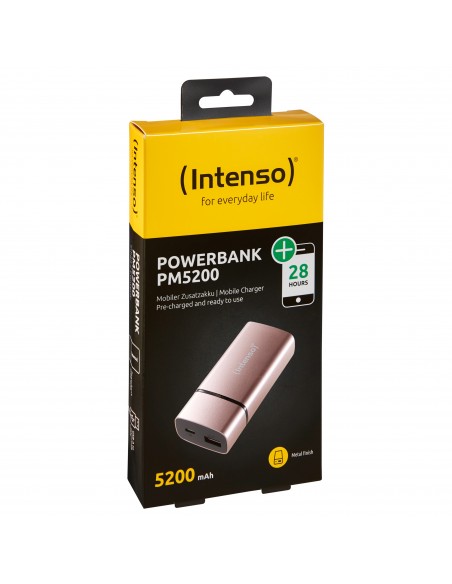 Intenso PM5200 batería externa Ión de litio 5200 mAh Rosa