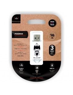 TECH1TECH TEC4018-16 unidad flash USB 16 GB USB tipo A 2.0 Negro, Blanco
