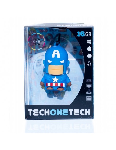 TECH1TECH TEC5094-32 unidad flash USB 32 GB USB tipo A 2.0 Azul, Rojo, Blanco